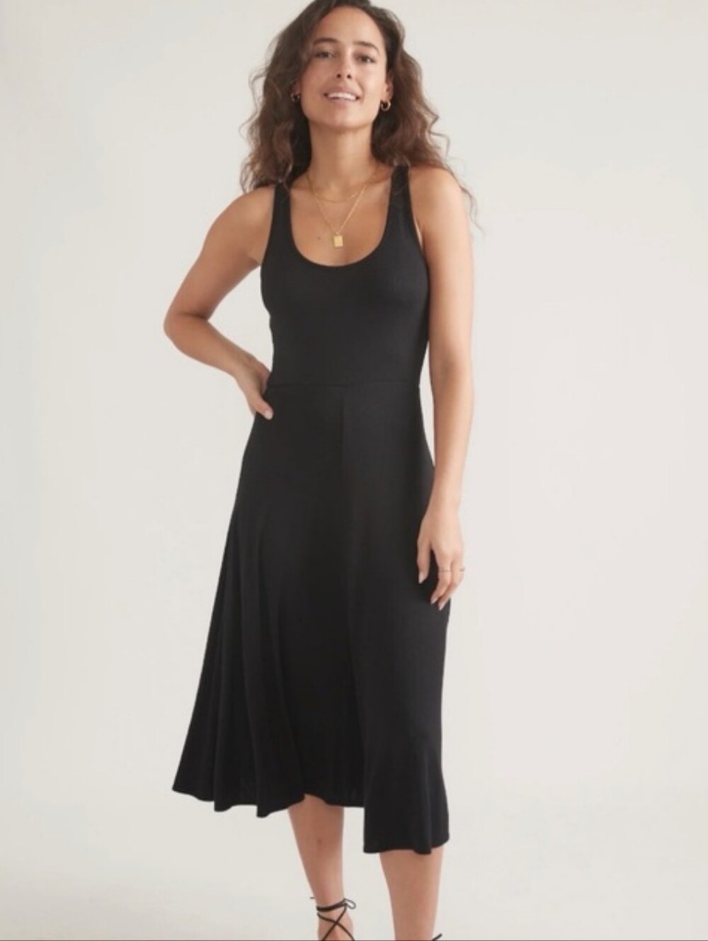 Marine Layer Lexi Rib Fit And Flare Midi Dress